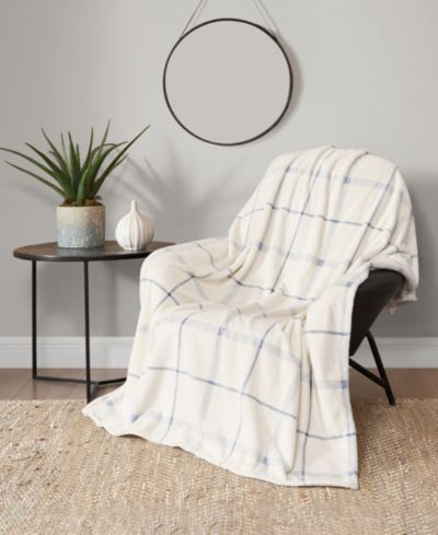 Уютный мягкий плед Lucky Brand Palmdale Plaid, 50" x 70"