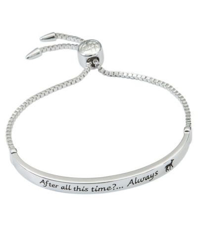 Harry Potter Браслет Lariat Snape's Love Always, серебристое напыление - 8.5"