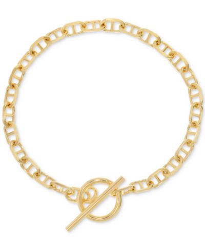 Браслет Mariner Link Chain Toggle из стерлингового серебра с напылением 14k Gold