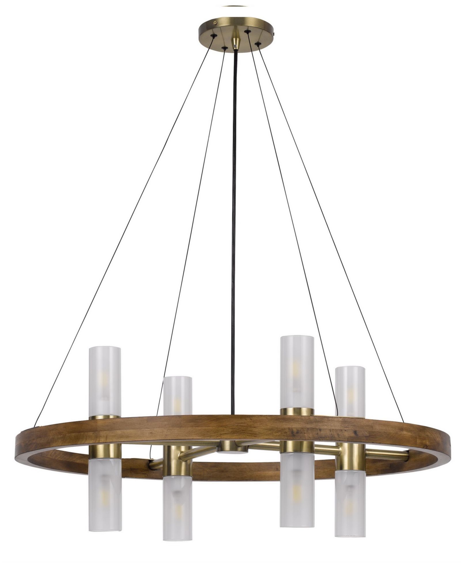 Деревянная металлическая люстра Cal Lighting 13" Height