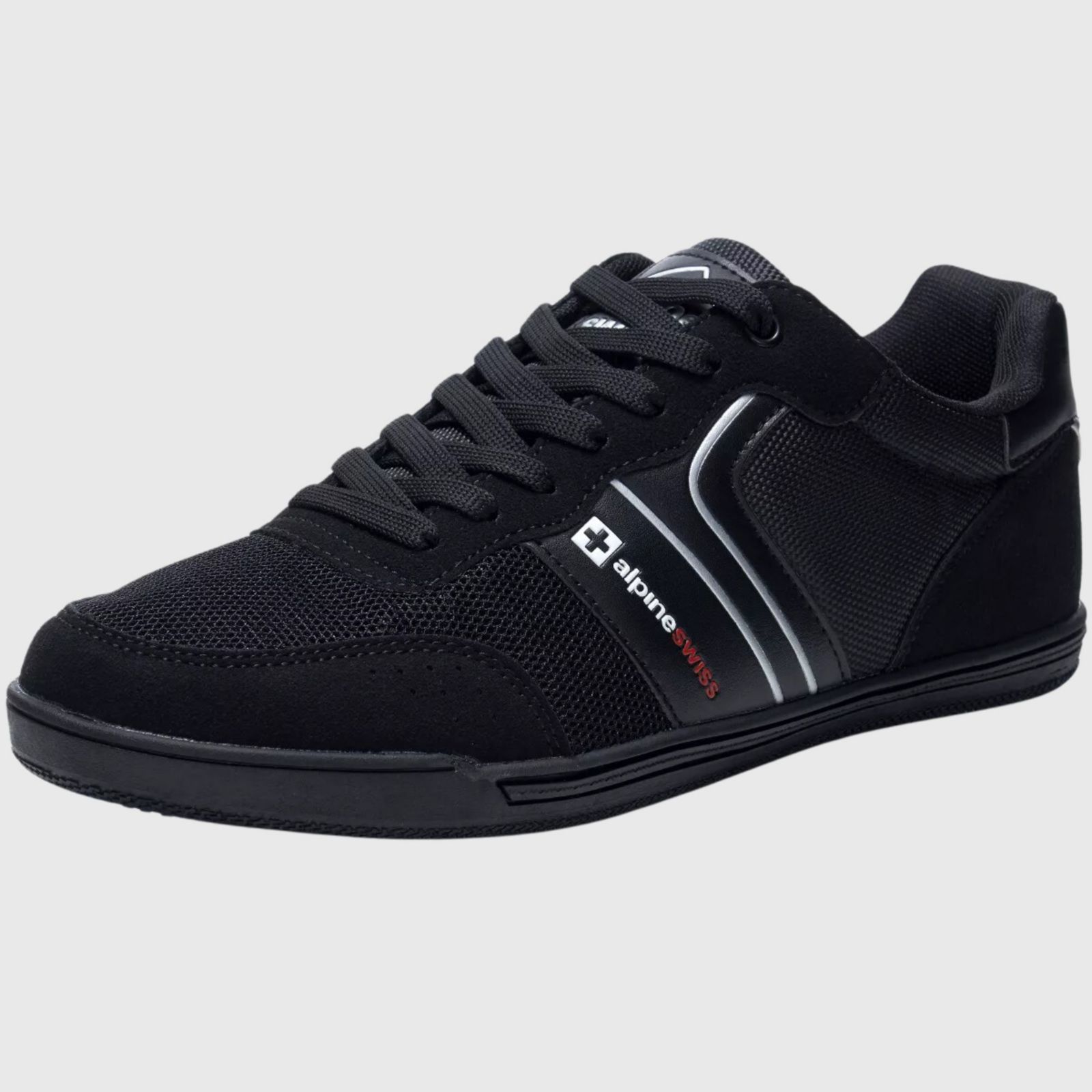 Alpine Swiss Men's Liam Fashion Sneakers Suede Trim Low Top Lace Up Tennis Shoes