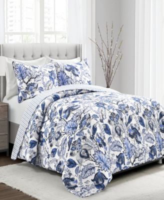 Lush Décor Cynthia Jacobean реверсивный комплект из 3 предметов для одеяла, King