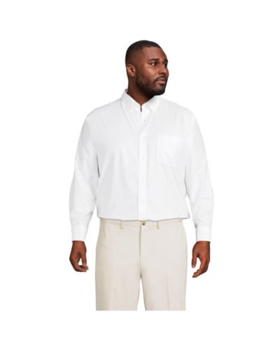 Lands' End Women's Men's Traditional Fit Solid No Iron Supima Oxford Dress Shirt