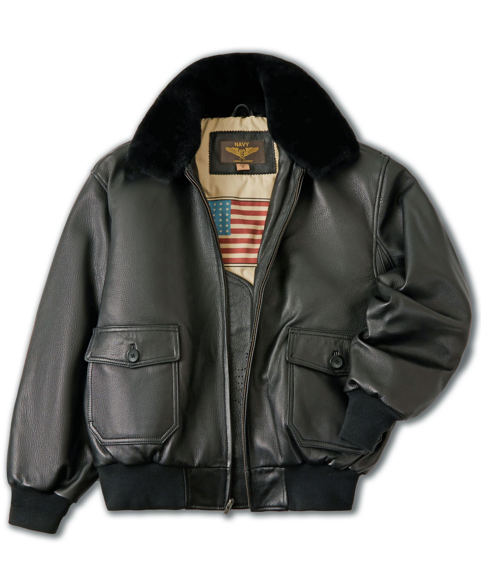 Landing Leathers Men's G-1 Leather Flight Bomber Jacket