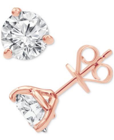 Badgley Mischka Серьезки-гвоздики Certified Lab Grown Diamond in 14k Gold