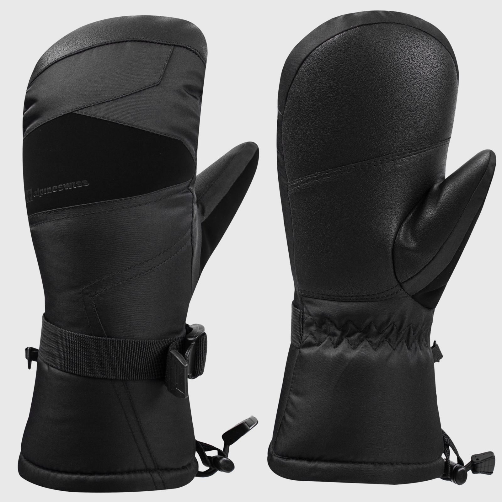 Alpine Swiss Men's Waterproof Ski Mittens 3M Thinsulate Winter Snow Sport Gloves