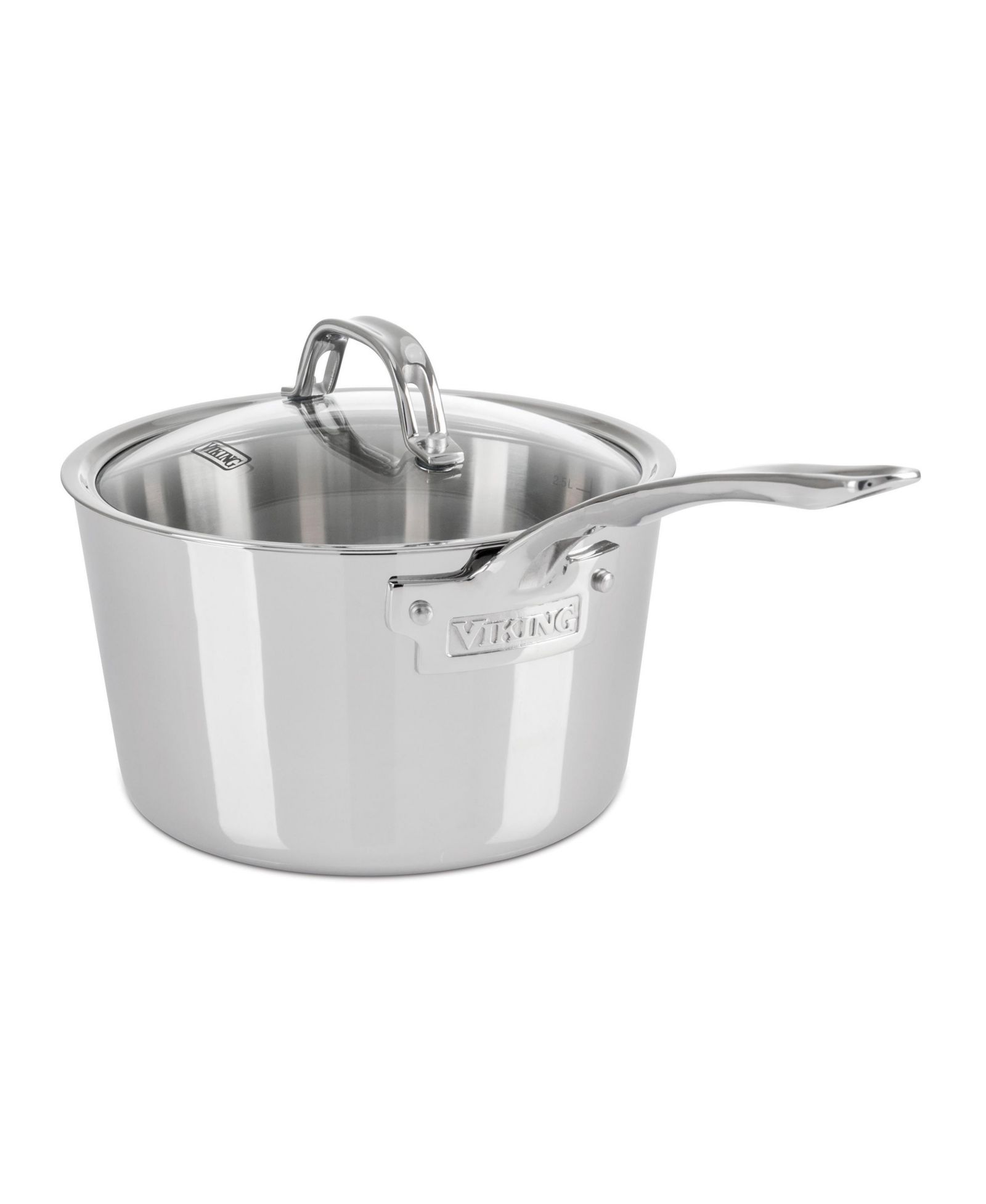 Dutch Oven Viking Contemporary Stainless Steel 3-Ply 5.2-Quart с Glass Lid
