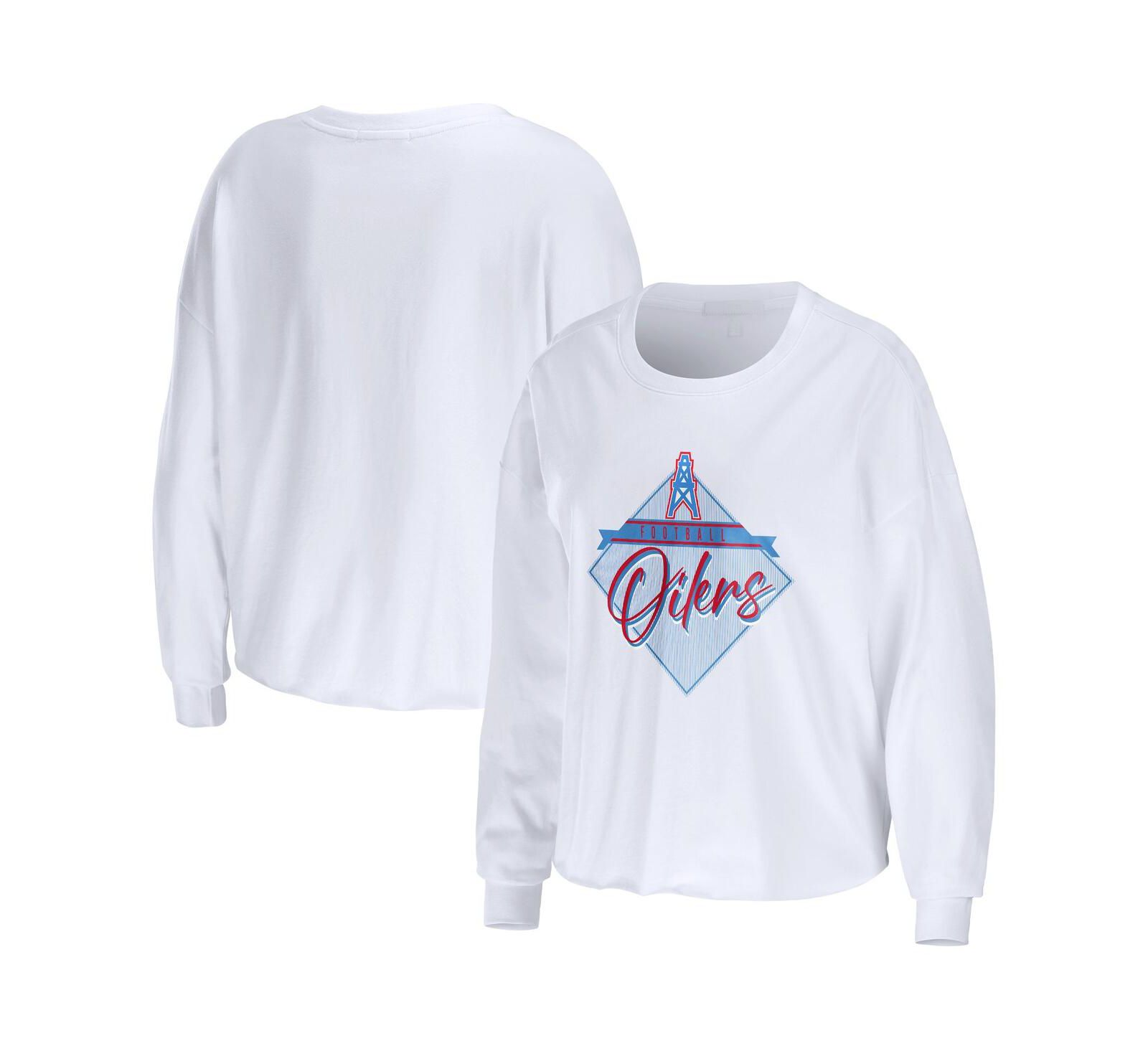 Женская укороченная футболка WEAR by Erin Andrews Houston Oilers White