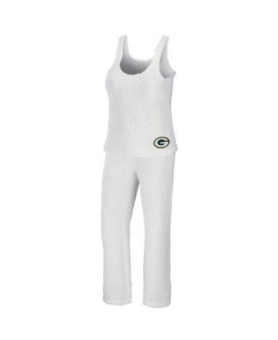 Женский комплект WEAR by Erin Andrews Cream Green Bay Packers Plus Size: топ с вырезом лодочкой и брюки