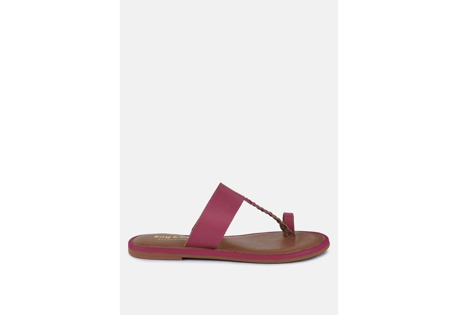 HARRIS Womens Toe Ring Braided Slip On flats