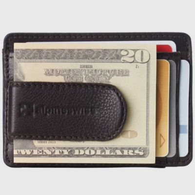 Alpine Swiss Men's RFID Money Clip Leather Minimalist Wallet Card Case ID Window