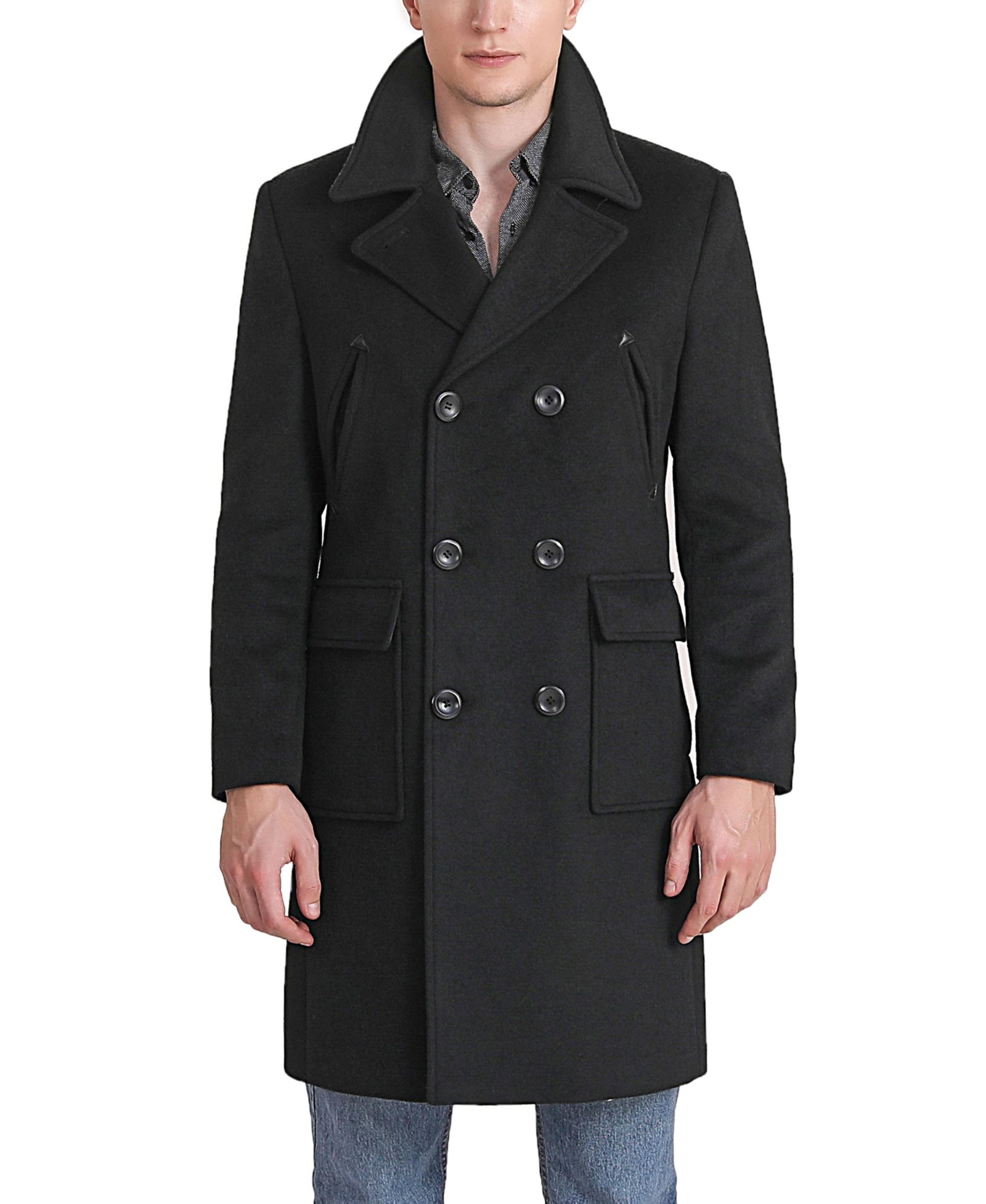 Landing Leathers Men Addison Wool Blend Pea Coat