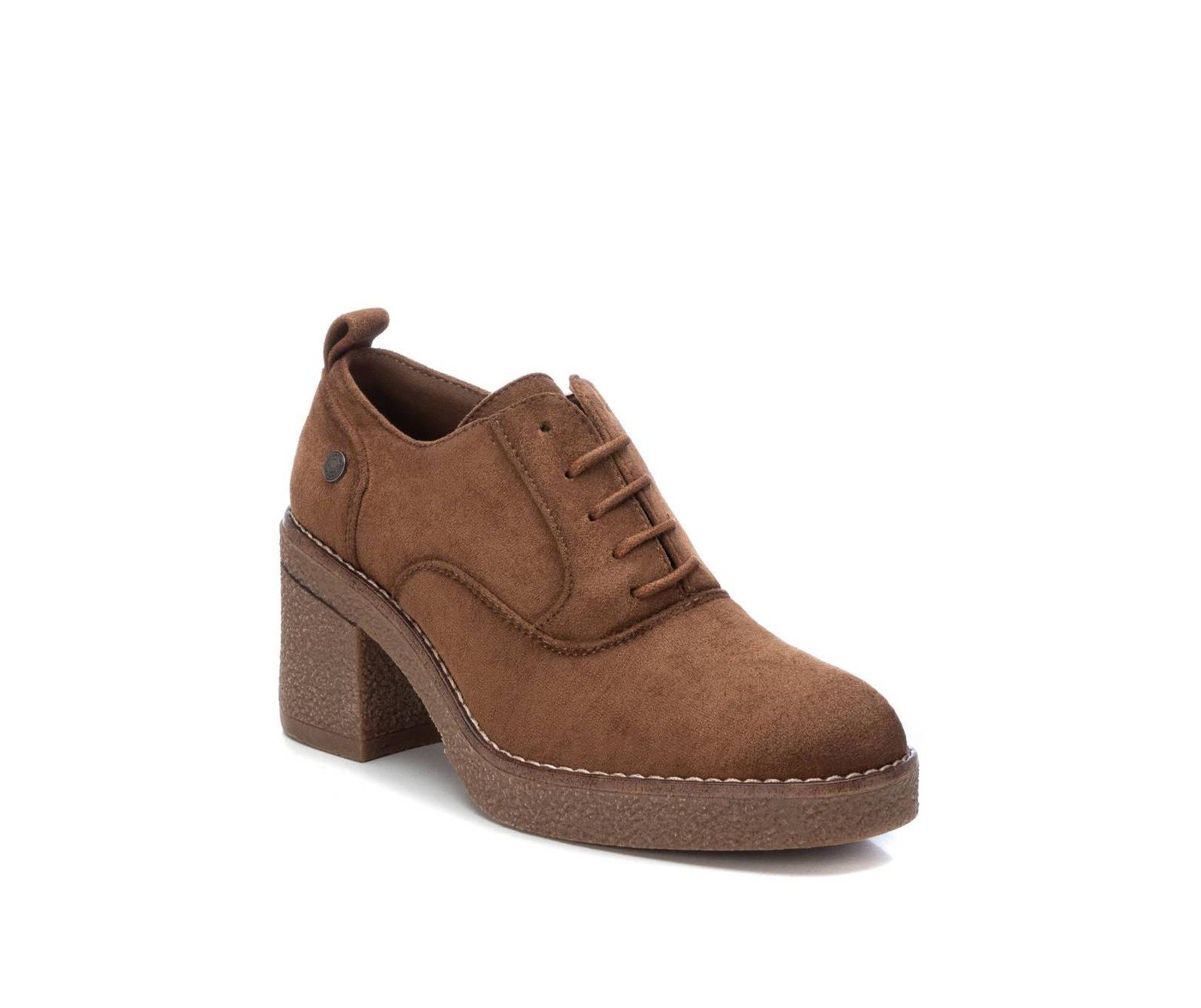 Xti Women's Suede Heeled Oxfords