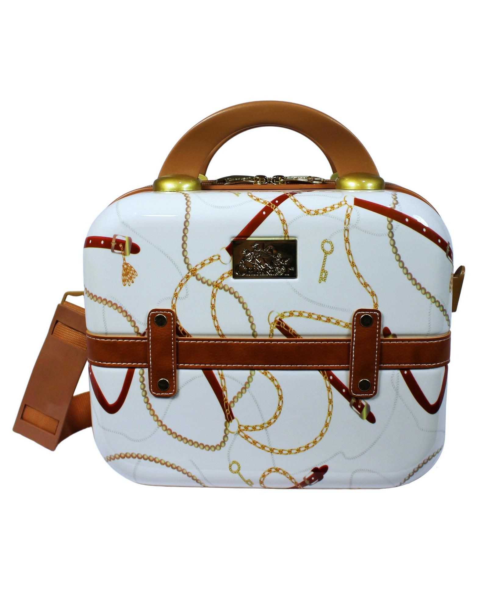 World Traveler Gatsby Vintage-Like Trunk Style Cosmetic Case