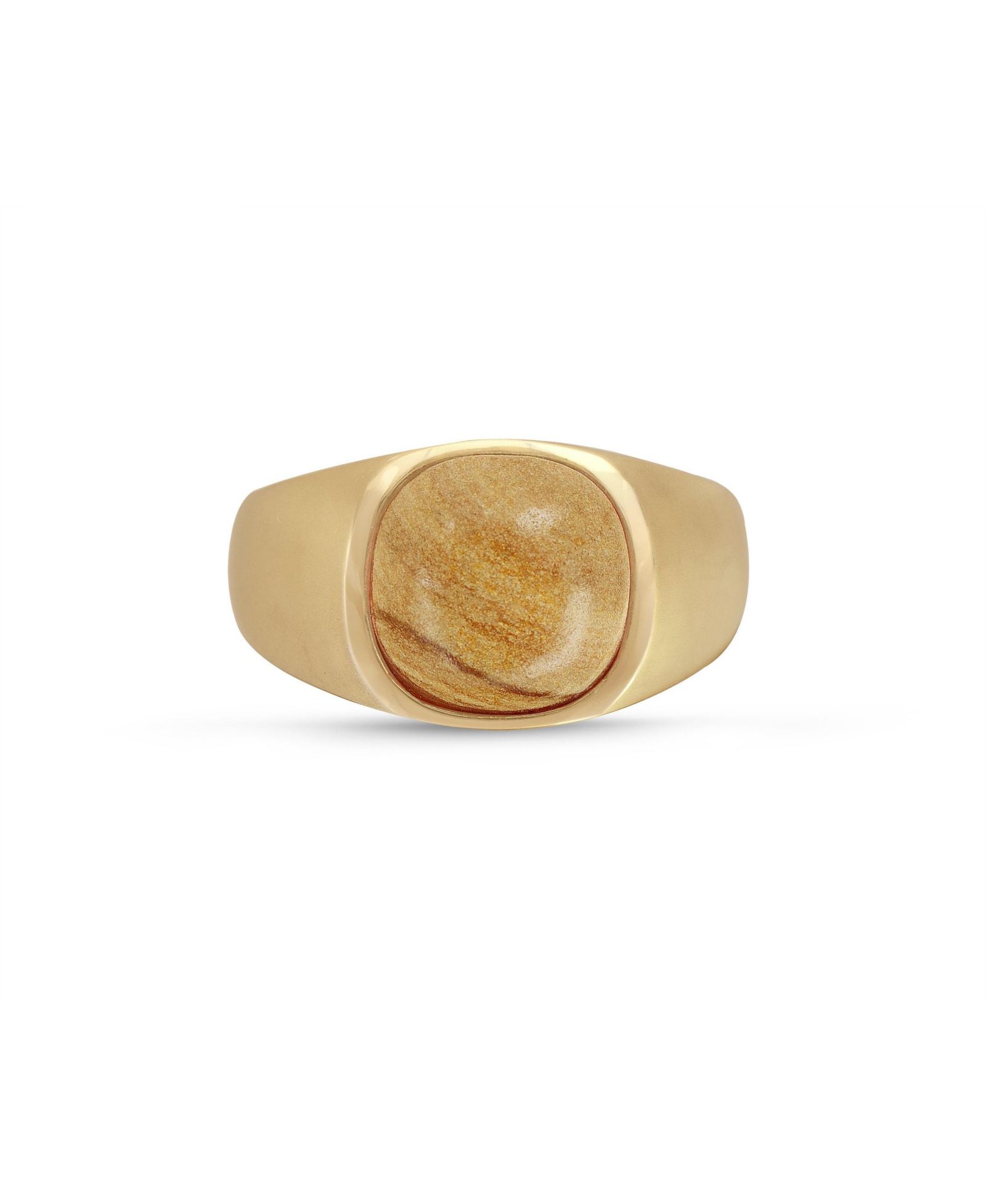 LuvMyJewelry мужское кольцо-печатка из стерлингового серебра с позолотой 925 и камнем Wood Jasper