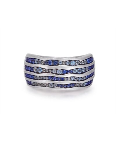 Кольцо-бант LuvMyJewelry с сапфиром и топазом, стерлинговое серебро