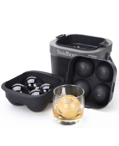 Форма для изготовления ледяных шаров SUGIFT 4-cavity Silicone BPA-Free с ведерком