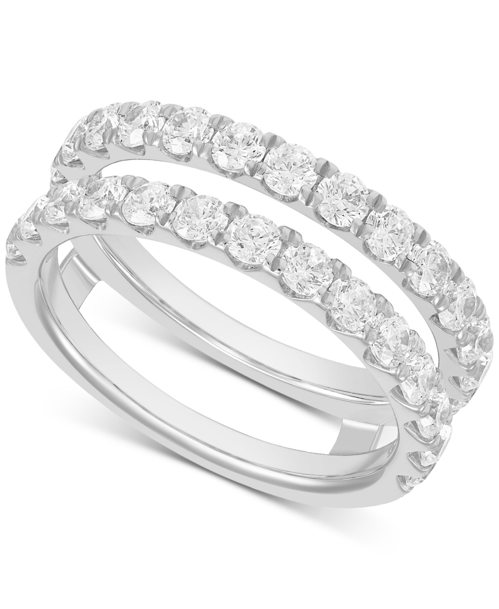 Кольцо с бриллиантами IGI Certified Lab Grown Diamond (1-1/2 ct. t.w.) Enhancer в 14k White or Yellow Gold