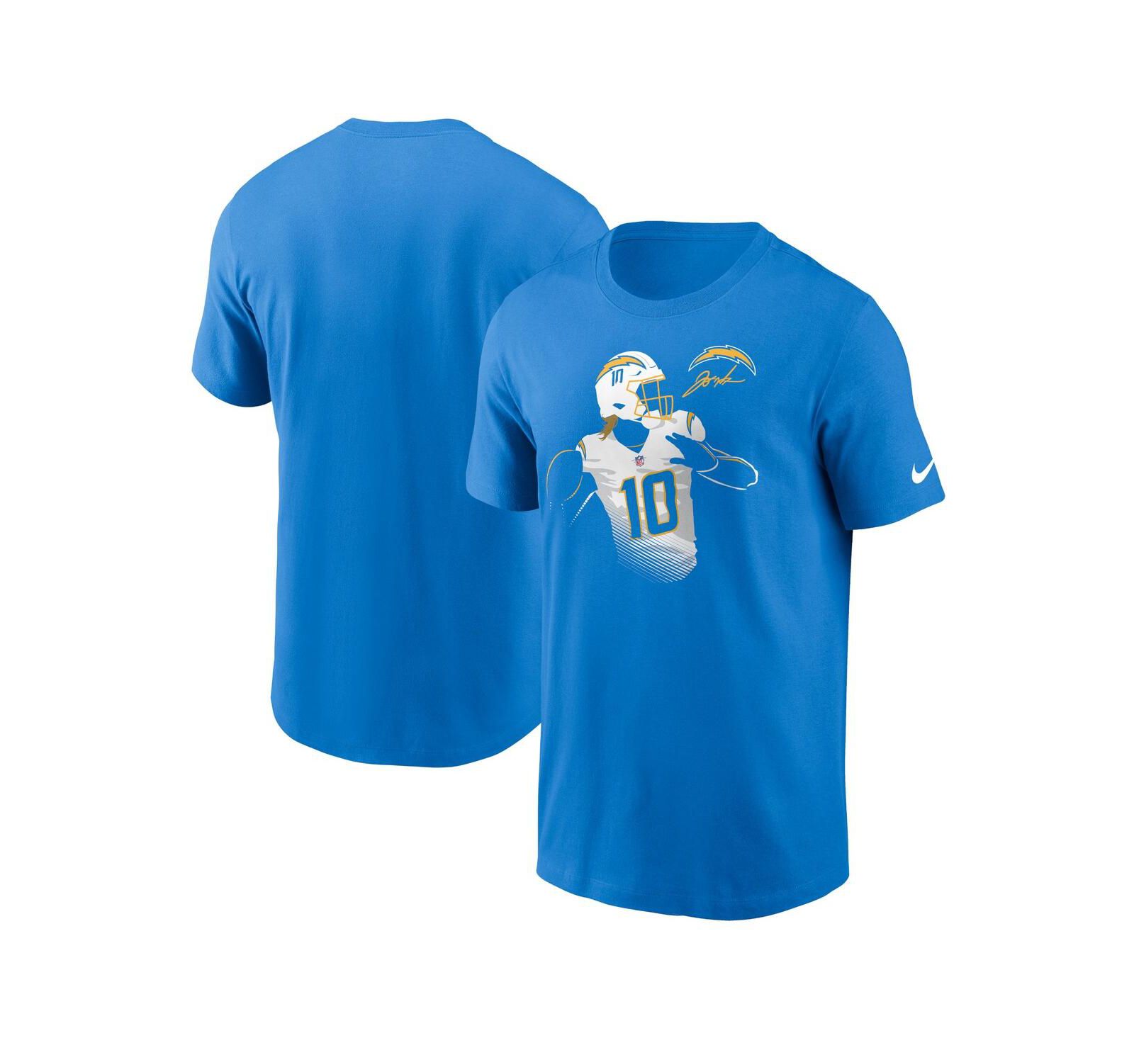 Men's Nike Justin Herbert Powder Blue Los Angeles Chargers Player Graphic T-shirt