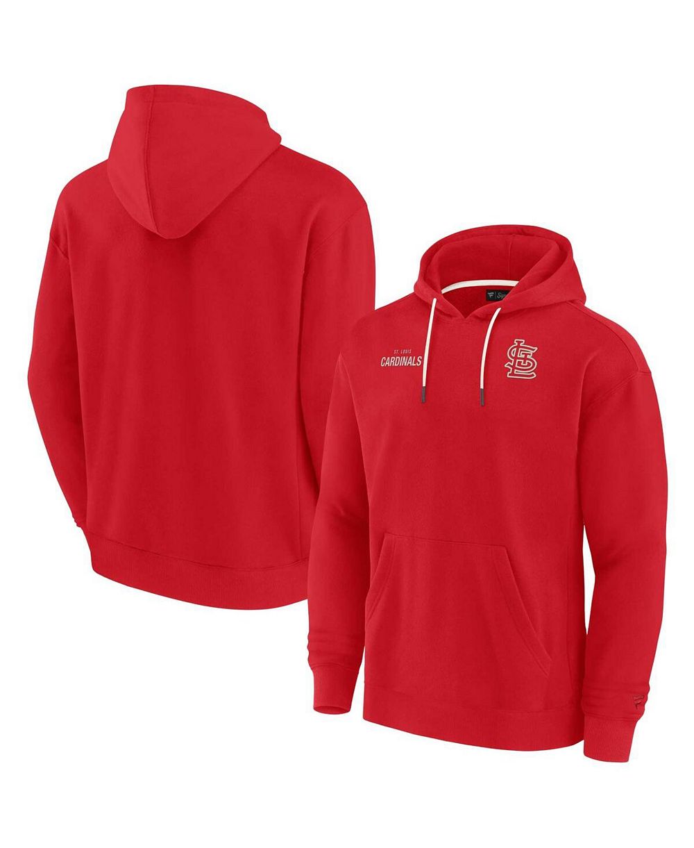 Мужской и женский худи Fanatics Signature Red St. Louis Cardinals Super Soft Fleece Pullover