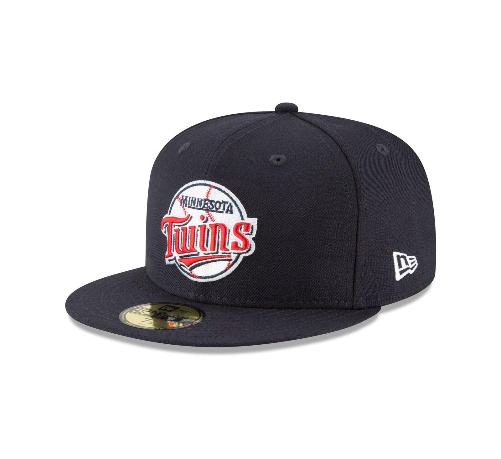Men's New Era Navy Minnesota Twins Cooperstown Collection Wool 59FIFTY Fitted Hat