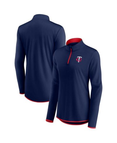 Женская кофта Fanatics Navy Minnesota Twins Corner Quarter-Zip Top