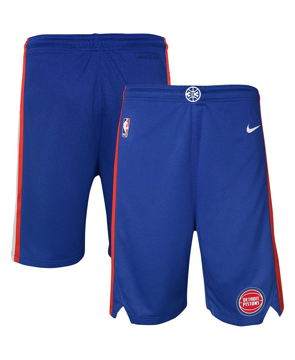 Мужские сетчатые шорты Nike Blue Detroit Pistons Icon Edition Mesh Performance Swingman