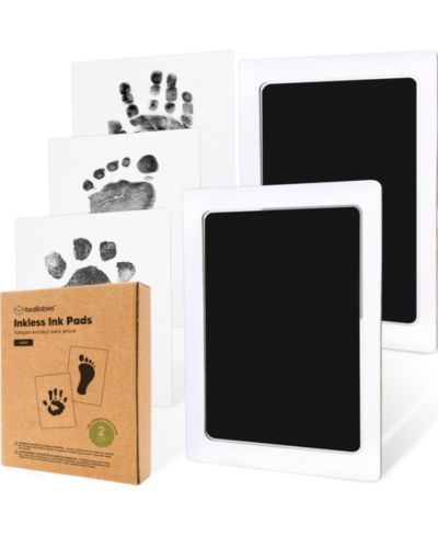 2pk Inkless Ink Pad for Baby Hand and Footprint Kit, Clean Touch Dog Paw, Dog Nose Print Kit, Baby & Pet Safe, Large