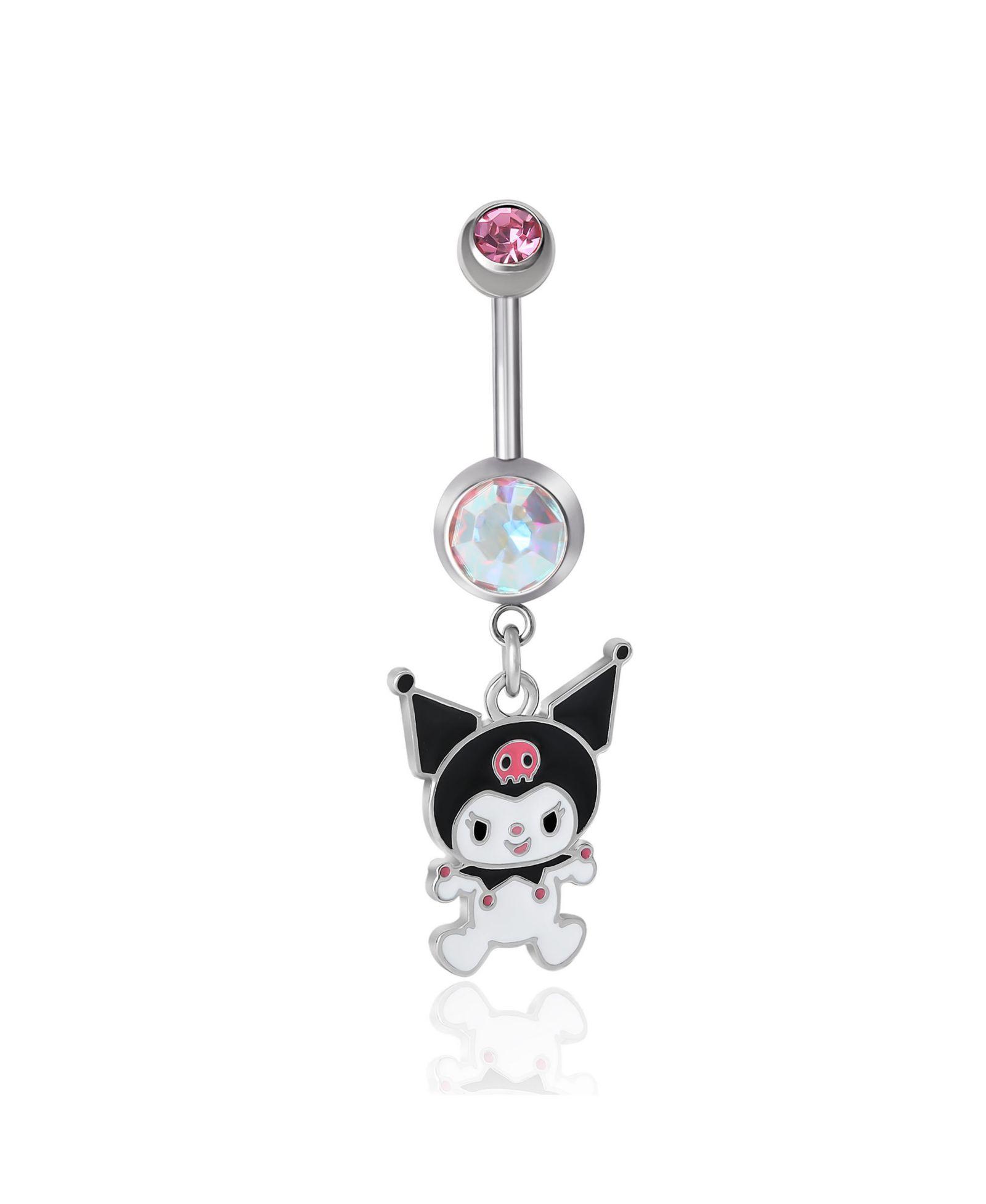 Hello Kitty Sanrio Kuromi кольцо в пупок из нержавеющей стали 14G