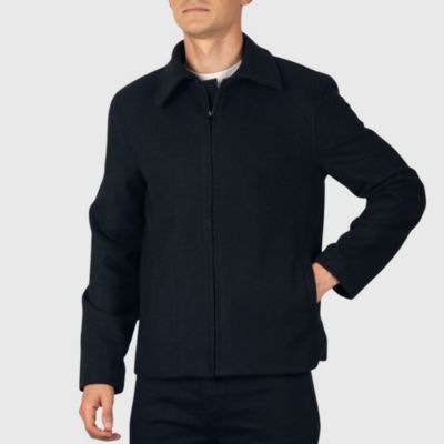 Мужская куртка Alpine Swiss Grant 28" Open Bottom Wool Blend JD Bomber Zippered