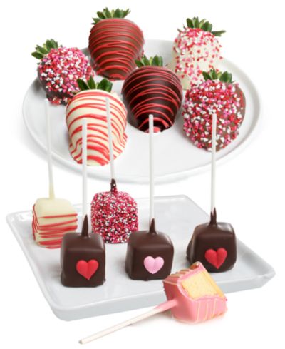 Chocolate Covered Company Love Belgian Chocolate Covered Strawberries and Cheesecake Pops - 12 Pc