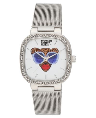 Женские часы Kendra Dandy Quartz Bouffants and Broken Hearts серебристого цвета, 32mm