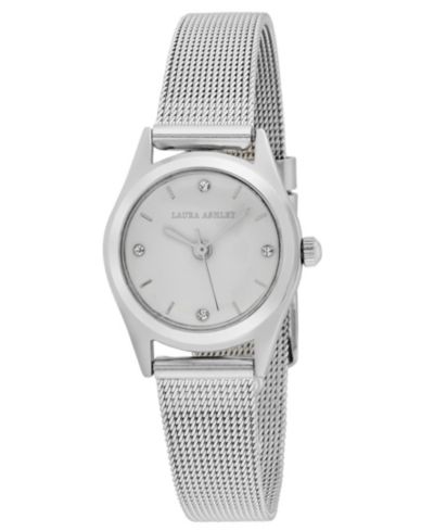 Laura Ashley Женские кварцевые часы Silver-Tone Alloy, 24mm