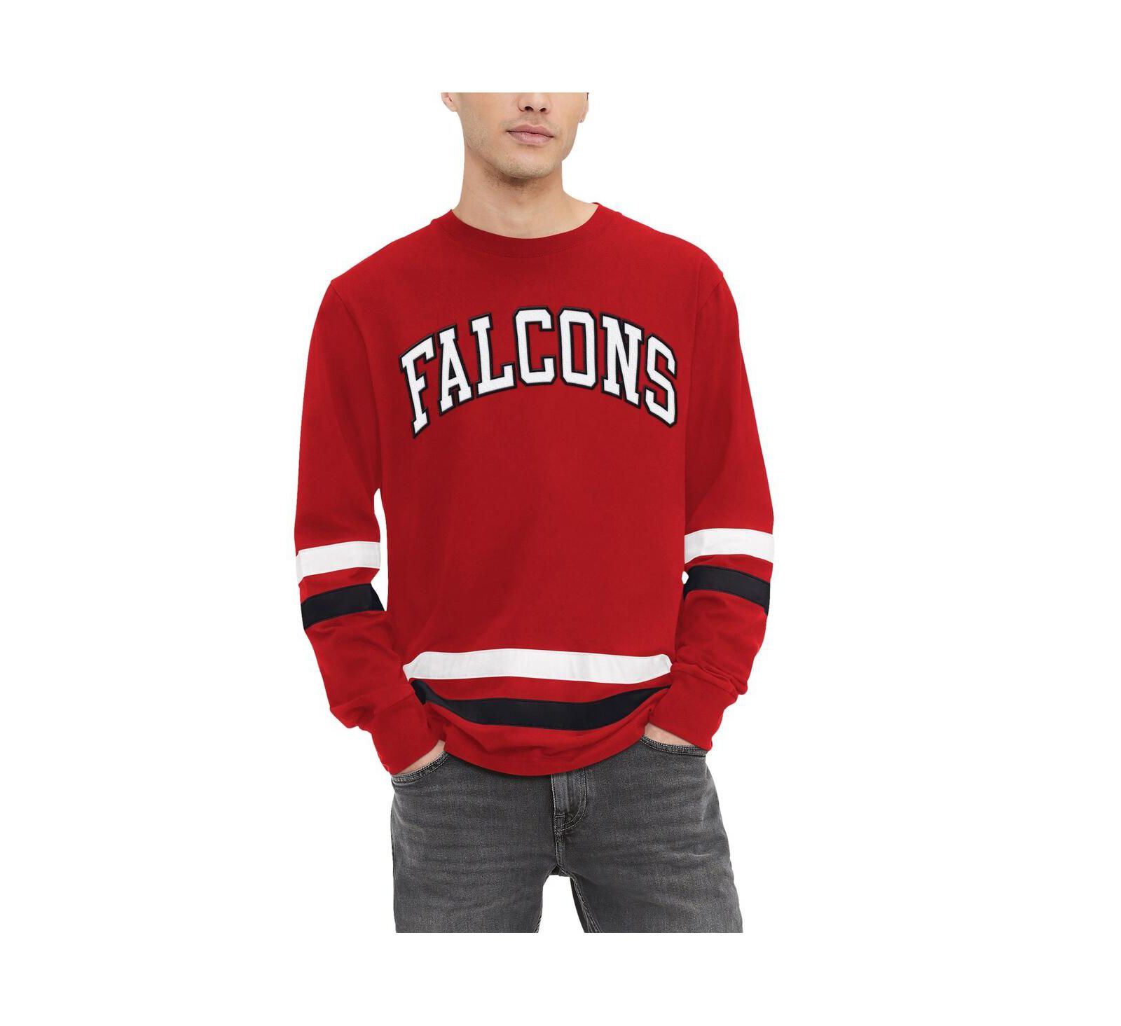 Мужская футболка Tommy Hilfiger Atlanta Falcons Nolan, красная/черная, длинный рукав