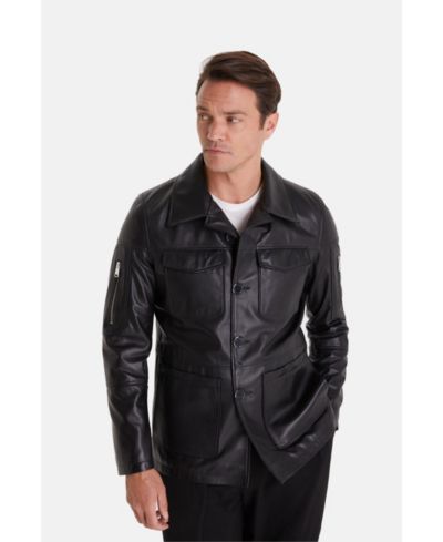 Furniq UK Men's Cedric Leather Jacket