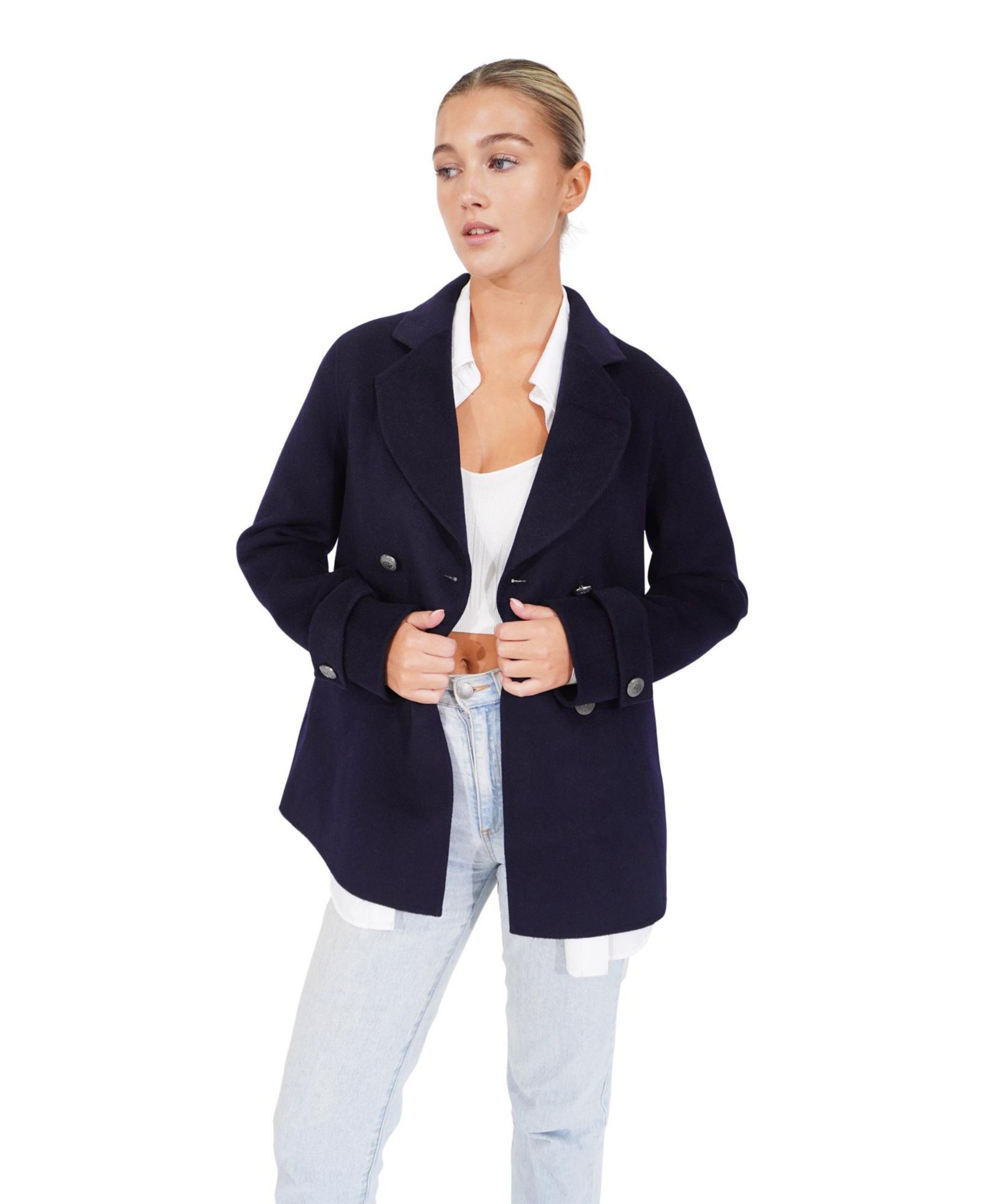 Belle & Bloom Women's Forget You Military Peacoat