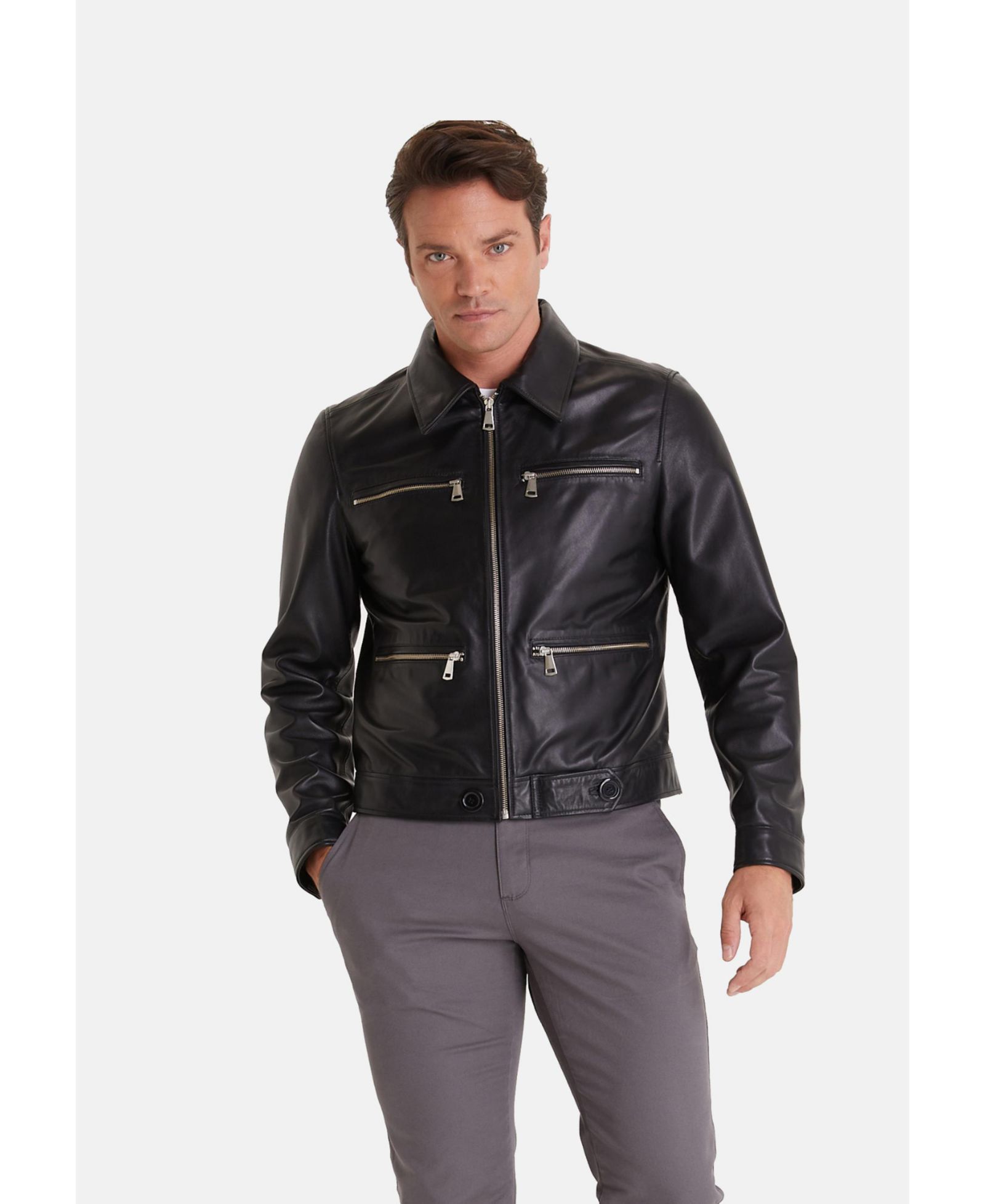 Furniq UK Men's Marcus Leather Jacket