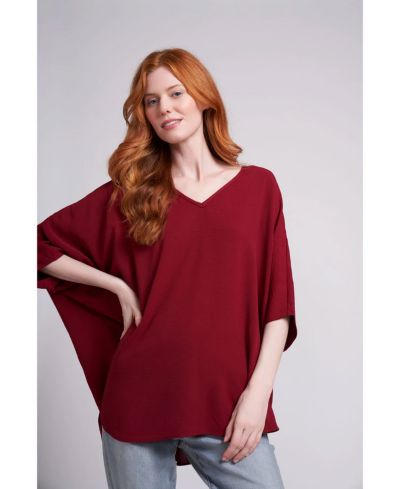 Женский топ Caldwell Collection Claire Very Oversided Lightweight V-Neck