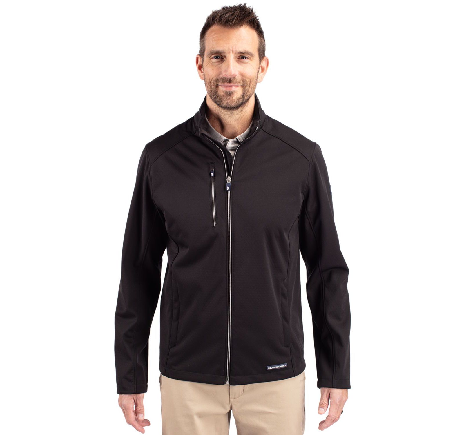 Cutter & Buck Men's Evoke Eco Softshell Recycled Full Zip Jacket