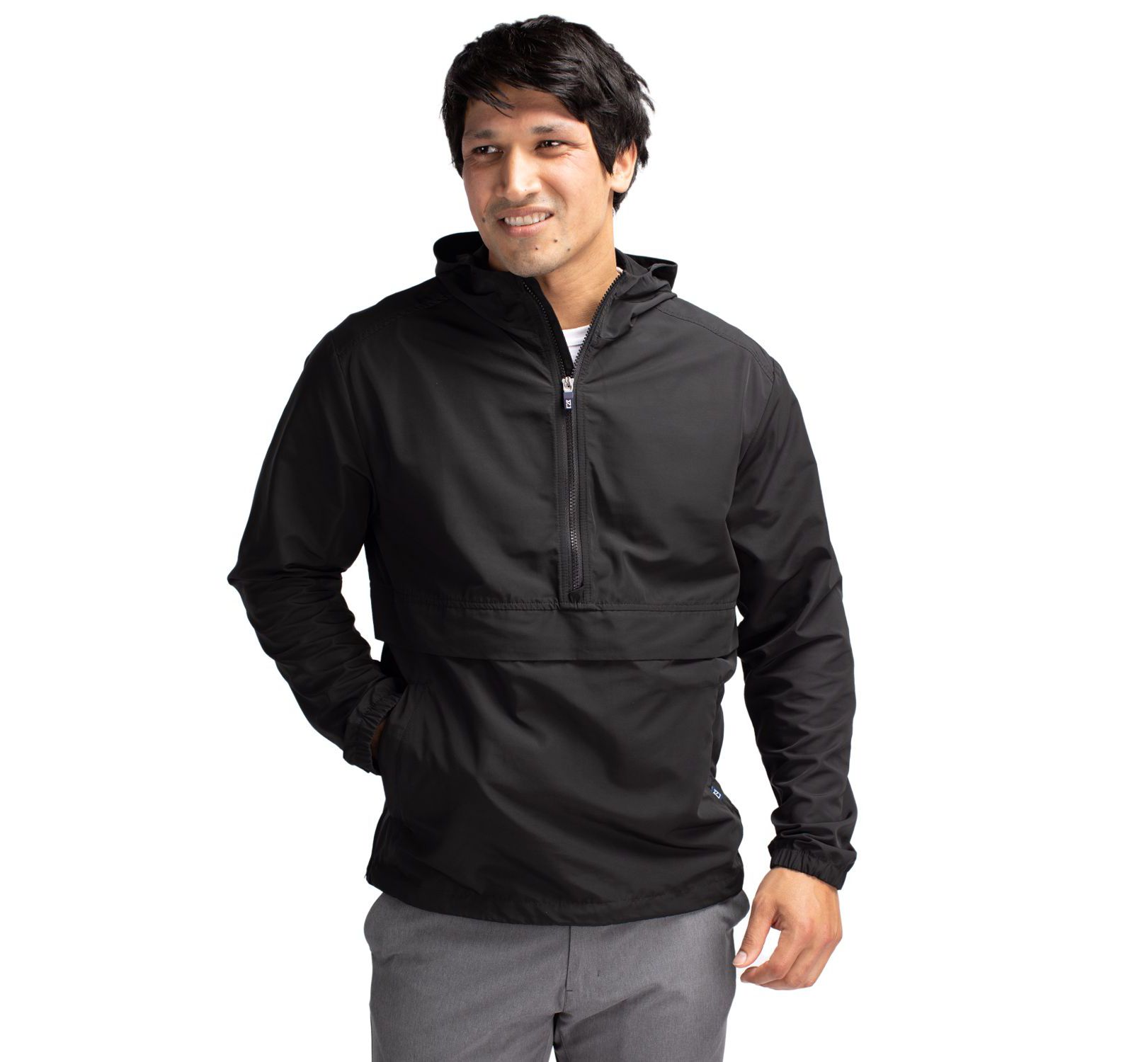 Cutter & Buck Men's Cutter Buck Charter Eco Knit Recycled Anorak Jacket