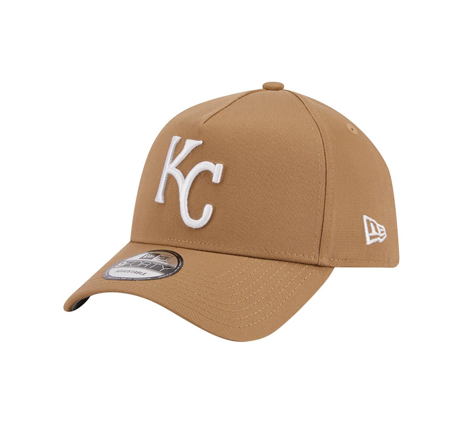 Men's New Era Khaki Kansas City Royals A-Frame 9FORTY Adjustable Hat