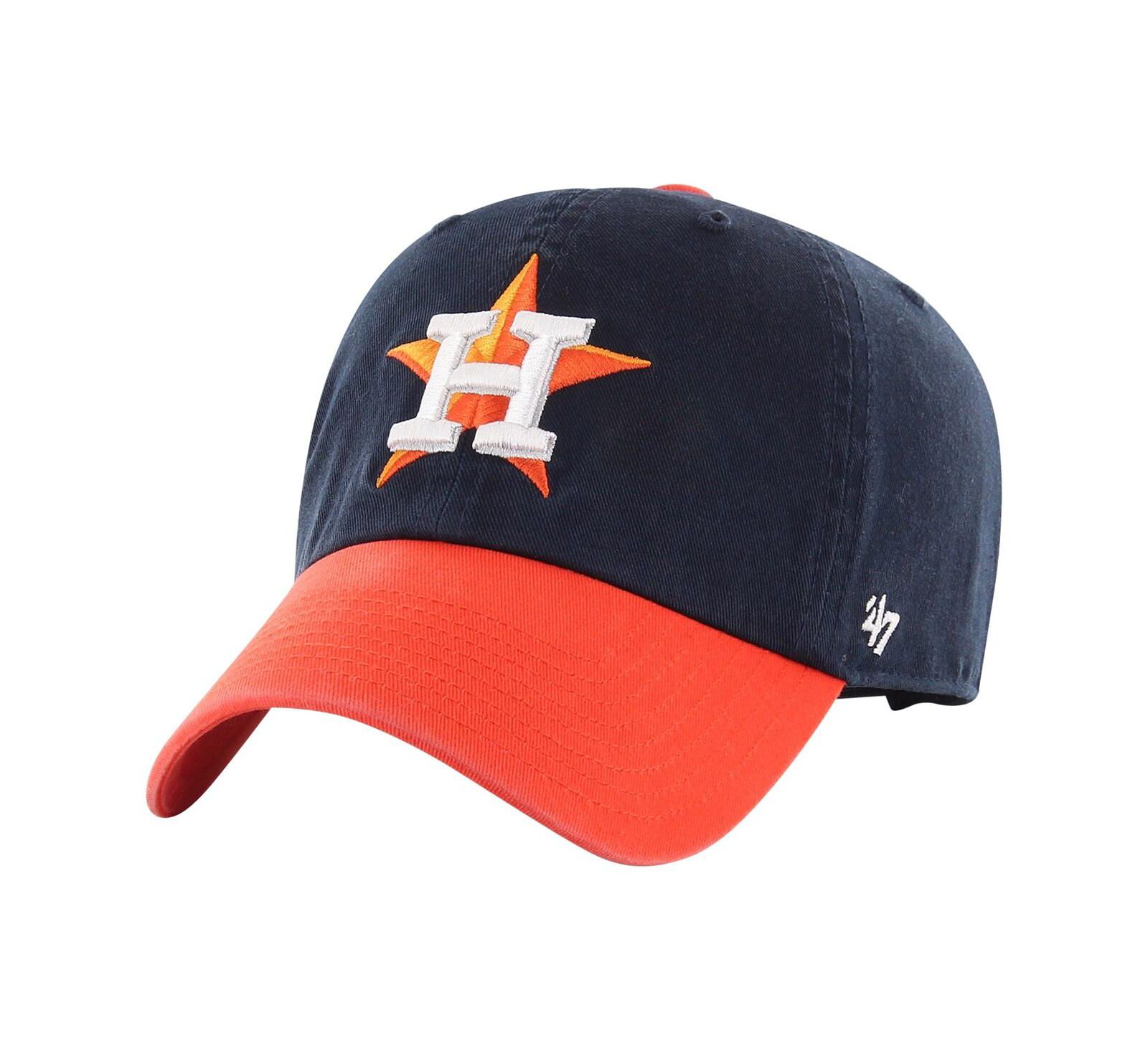 Мужская кепка '47 Brand Navy Orange Houston Astros Clean Up Adjustable