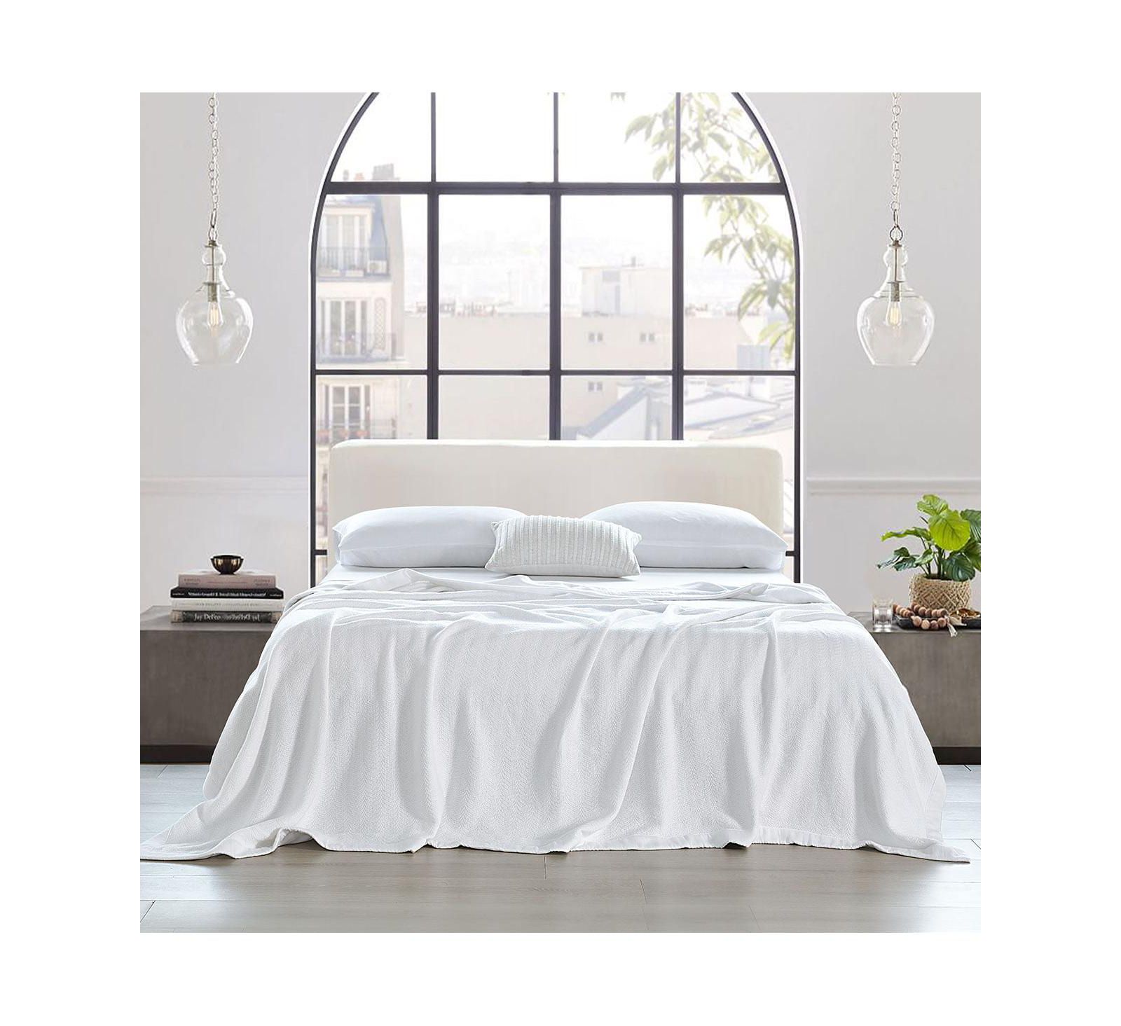 Простыня-плед Egyptian Linens Home 100% Cotton 2-Ply Sheet Blanket/Throw