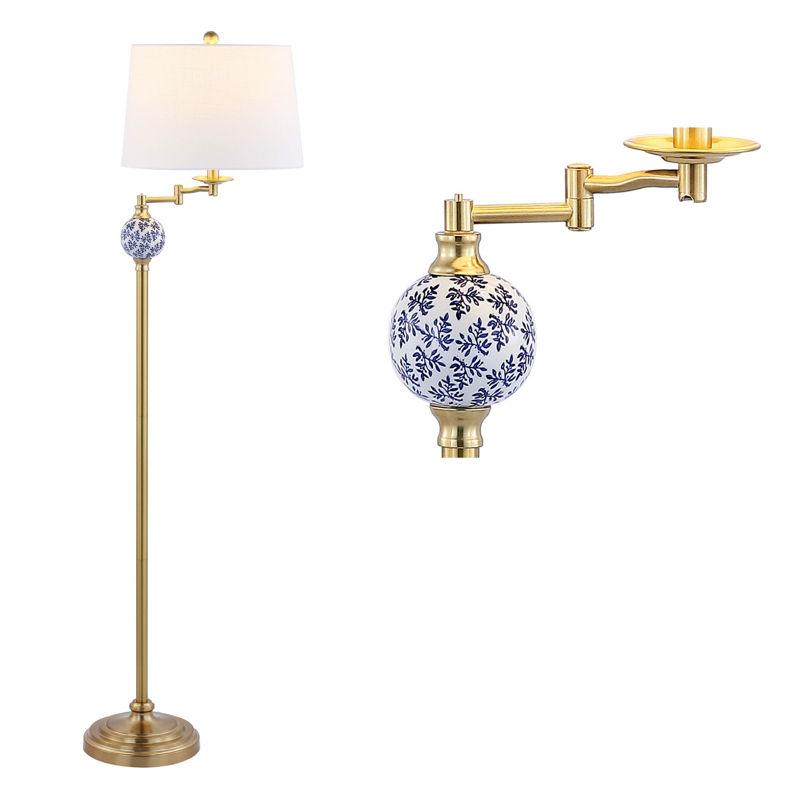 Aveiro Classic Midcentury Iron LED Floor Lamp