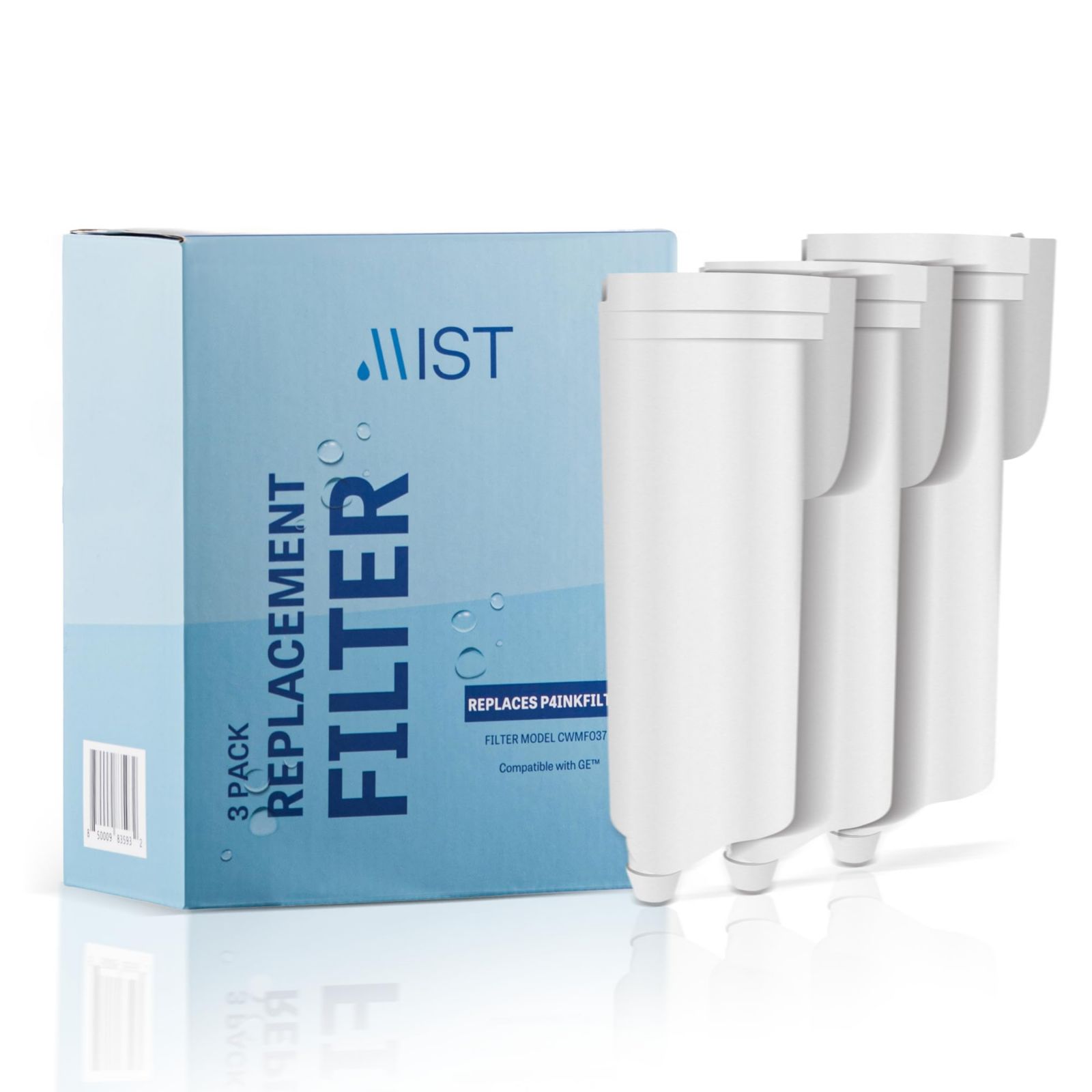 Mist Replacement for P4INKFILTR Ice Maker Water Filter, Compatible with all GE Opal Nugget Ice Maker Water Filter, 3 Pack