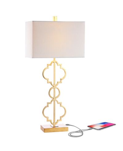 Современная настольная лампа Selina Iron Ogee Trellis LED USB