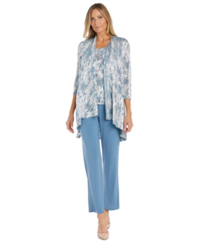 Женский комплект R & M Richards Metallic Jacquard: жакет, топ и брюки