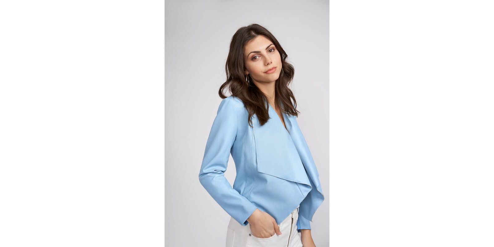 Женский укороченный жакет из искусственной кожи Caldwell Collection Lauren
