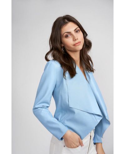 Женский укороченный жакет из искусственной кожи Caldwell Collection Lauren