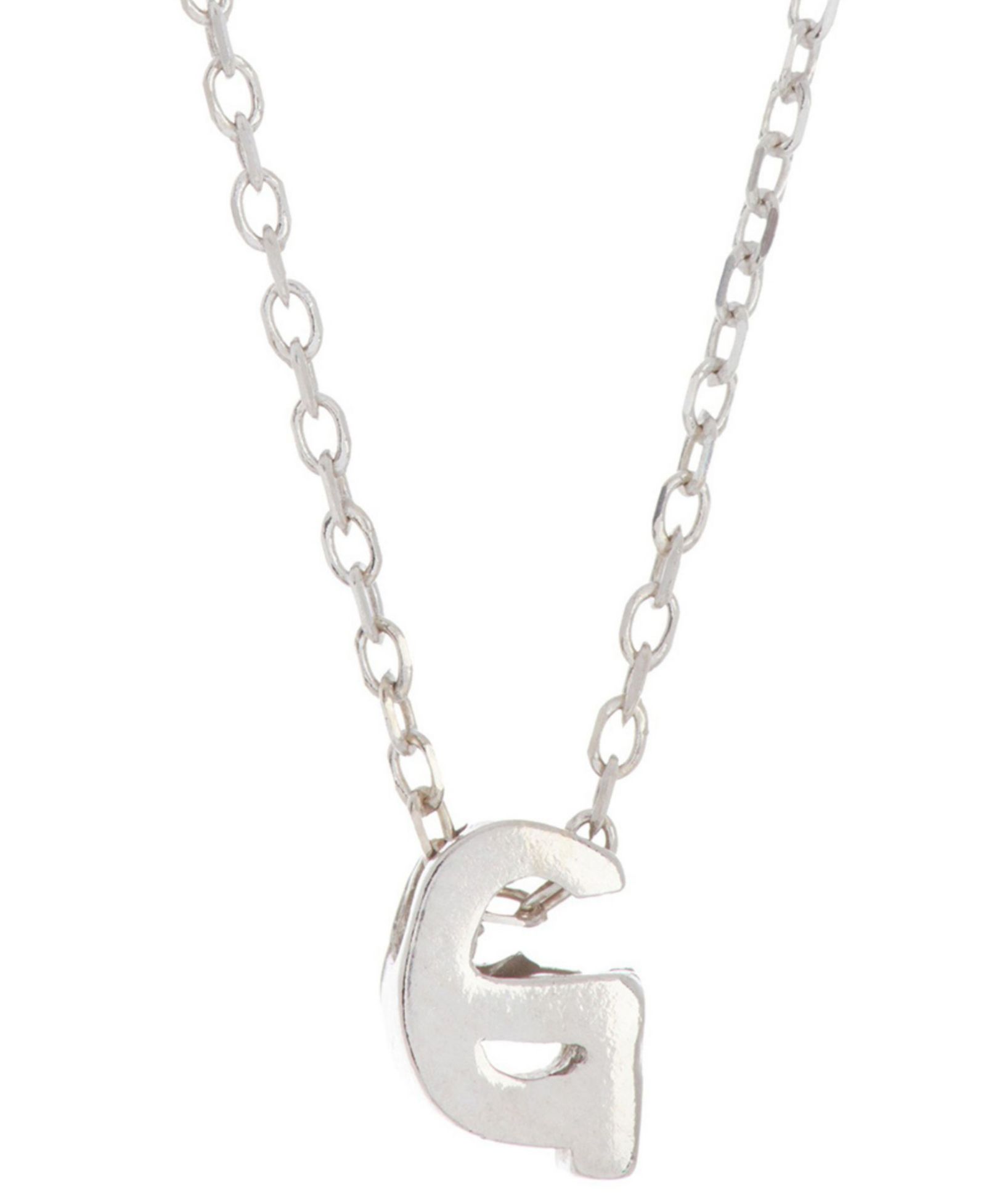 Подвеска-кулон ADORNIA Rhodium-Plated Mini Initial A, 16" + 2" extender
